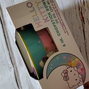 🆕️ CUTE HELLO KITTY BOWL WITH CHOPSTICKS 🌈